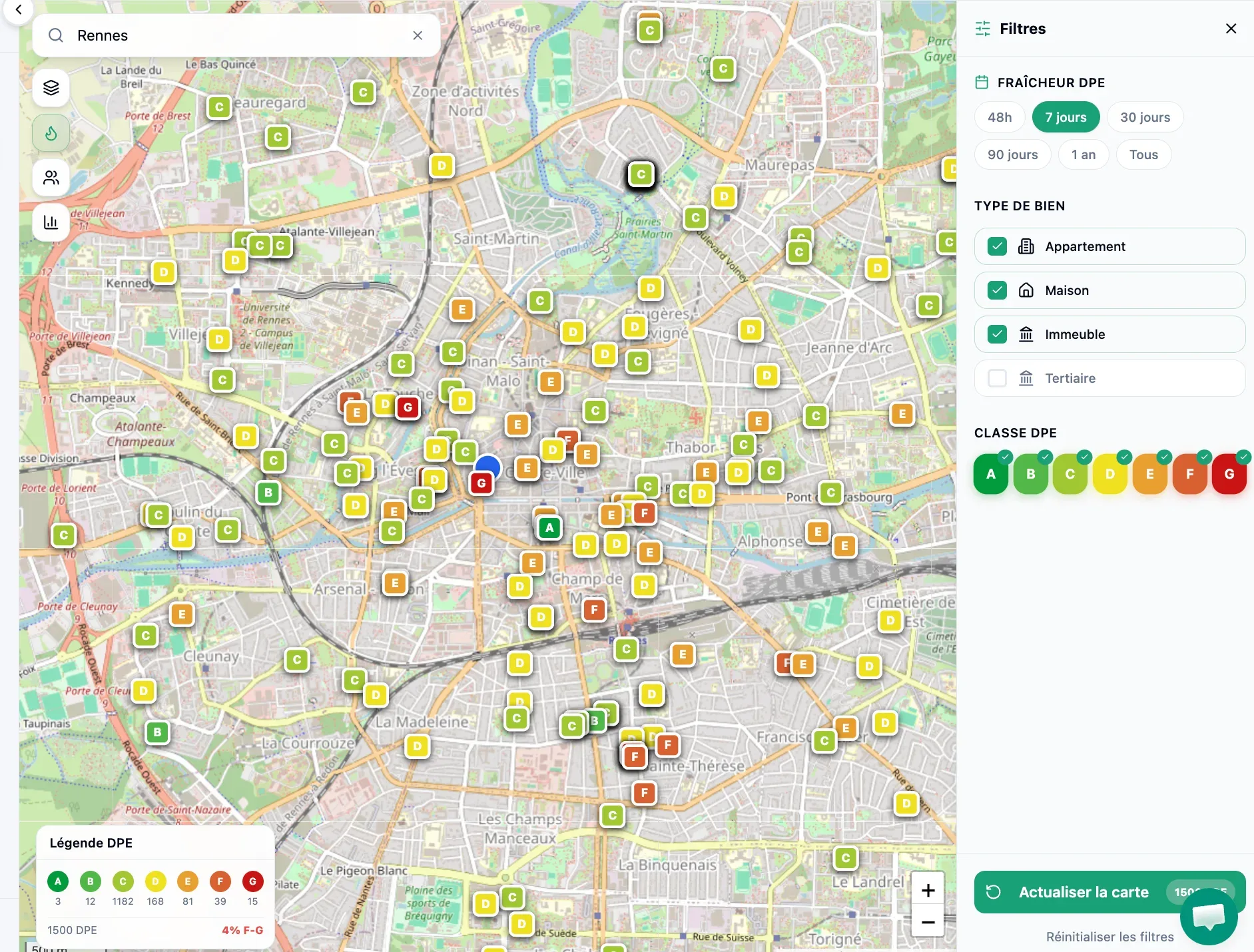 Cartographie de prospection énergétique Reeenov