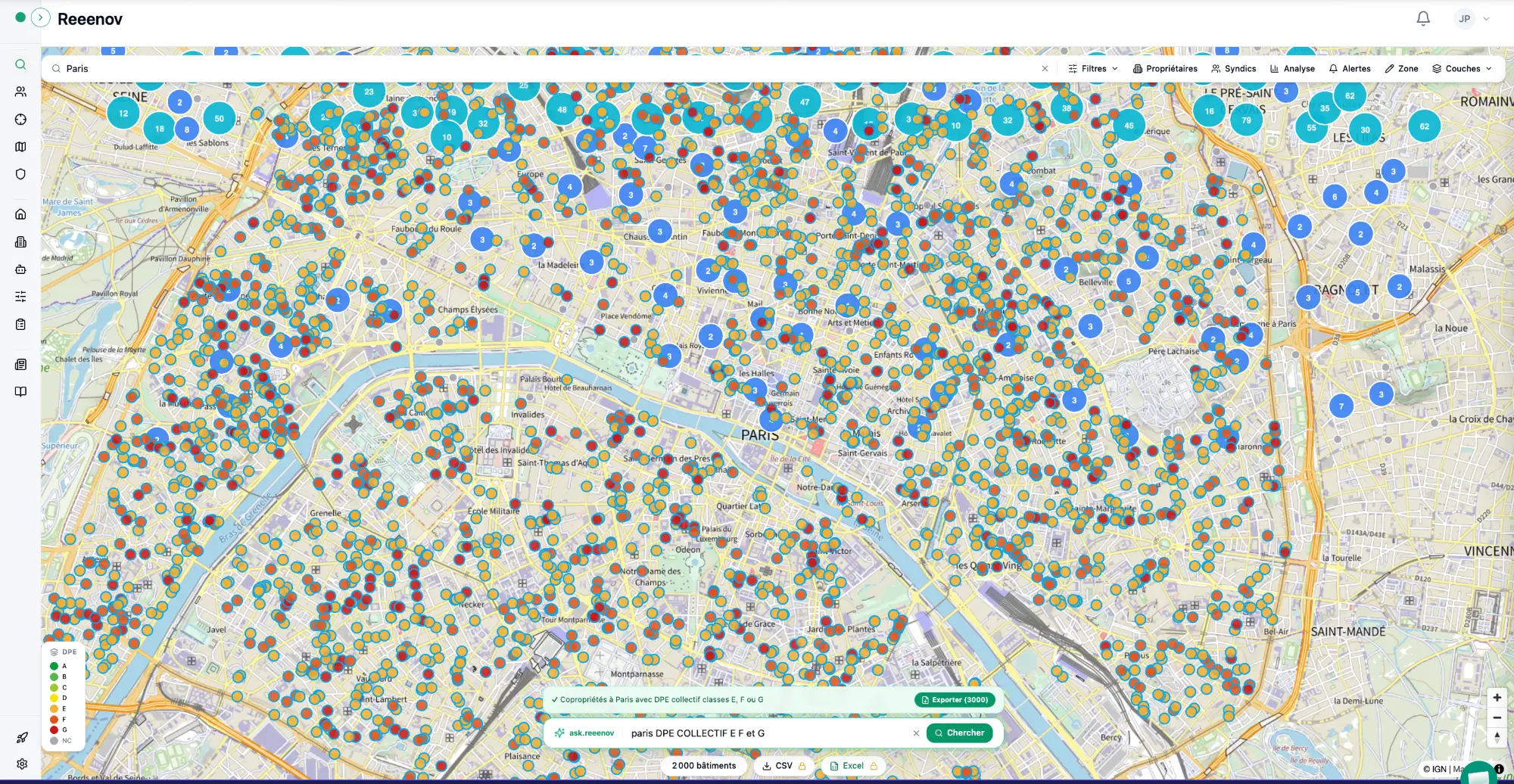 3 000 copropriétés E/F/G à Paris — en 3 secondes